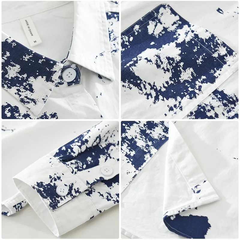 Casual Fashion Men Printed Shirts Long Sleeve Spring Summer Streetwear Youth Tops Pure Cotton Shirt Korean Style Mens Clothing
Casual Fashion Men Printed Shirts Long Sleeve Spring Summer Streetwear Youth Tops Pure Cotton Shirt Korean Style Mens Clothing