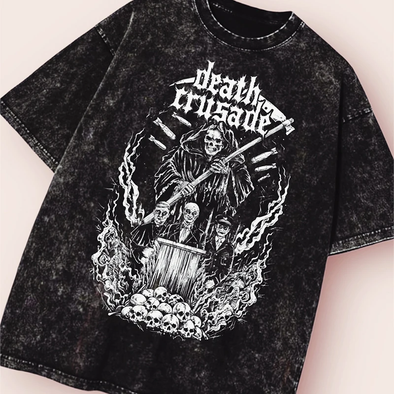 Retro Y2k Washed Cotton T-Shirt Skull Anime Printed Shirt Men's T-Shirt Round Neck Casual Fashion Loose Extra Large Size Top
Retro Y2k Washed Cotton T-Shirt Skull Anime Printed Shirt Men's T-Shirt Round Neck Casual Fashion Loose Extra Large Size Top