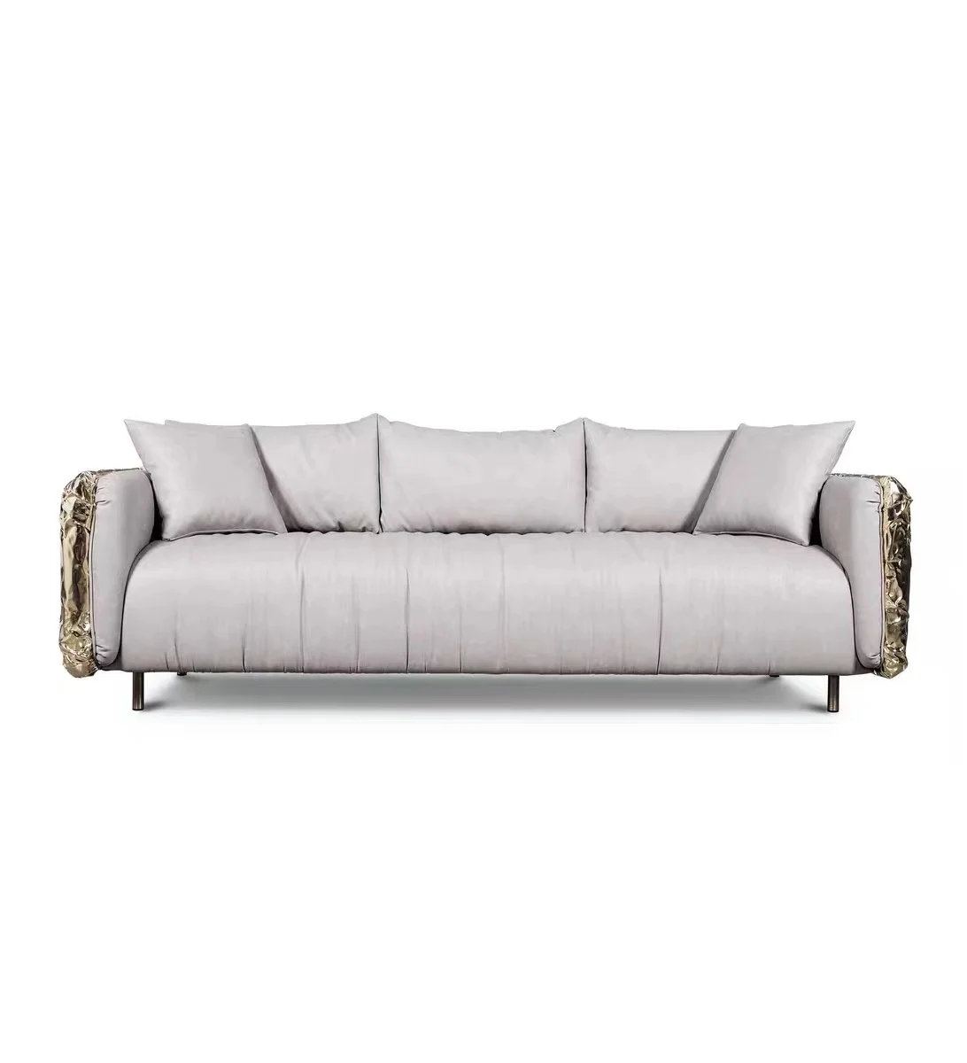 2022 New Design Light Luxury Metal Sofa Family Living Room Villa Modern Designer Custom Leather Leisure Chair
2022 New Design Light Luxury Metal Sofa Family Living Room Villa Modern Designer Custom Leather Leisure Chair