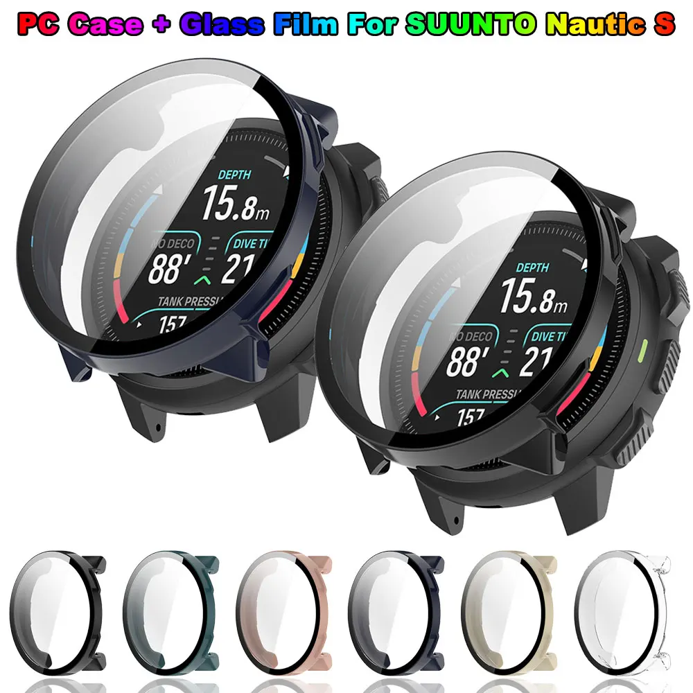 Glass + Case for Suunto Nautic S Tempered Glass Anti-scratch Screen Protector & Hard PC Protective Bumper Covor Accessories
Glass + Case for Suunto Nautic S Tempered Glass Anti-scratch Screen Protector & Hard PC Protective Bumper Covor Accessories