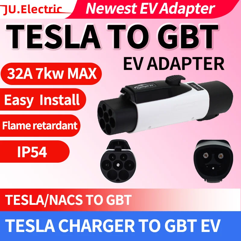 TESLA to GBT EV Adapter Electric Vehicle Charger Connecter for 16A/32A TESLA Charger to GBT Electric Car Adapter
TESLA to GBT EV Adapter Electric Vehicle Charger Connecter for 16A/32A TESLA Charger to GBT Electric Car Adapter