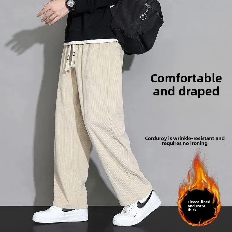 Вельветовые мужские брюки, осень-зима, свободные широкие брюки на подкладке, прямой крой, спортивные повседневные длинные брюки, молодежные брюки
Вельветовые мужские брюки, осень-зима, свободные широкие брюки на подкладке, прямой крой, спортивные повседневные длинные брюки, молодежные брюки