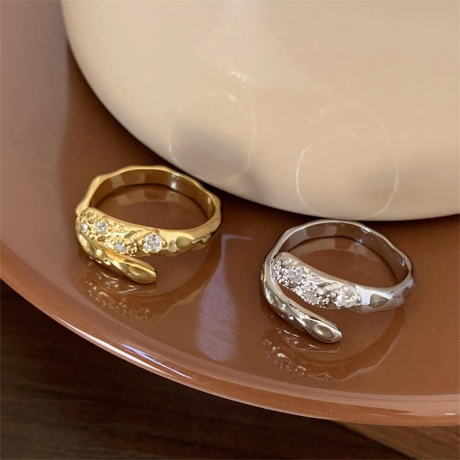 Fashion 925 Sterling Silver Irregular Zircon Stackable Rings For Women Engagement Luxury Quality Jewelry Accessories Jewellery
Fashion 925 Sterling Silver Irregular Zircon Stackable Rings For Women Engagement Luxury Quality Jewelry Accessories Jewellery