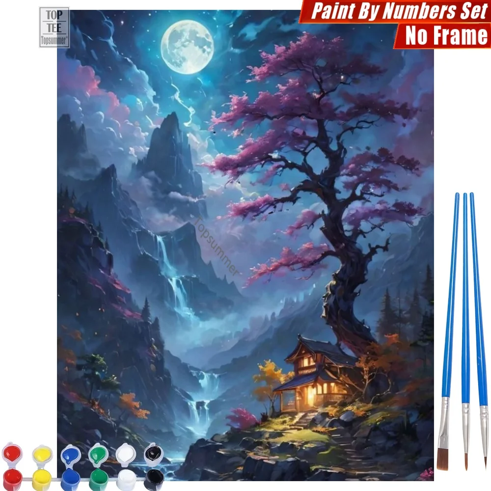Moonlit Cherry Cottage DIY Digital Oil Painting Set - Blossom Moonlight Cottage Home Bedroom Decor Halloween Gift For Grandma
Moonlit Cherry Cottage DIY Digital Oil Painting Set - Blossom Moonlight Cottage Home Bedroom Decor Halloween Gift For Grandma