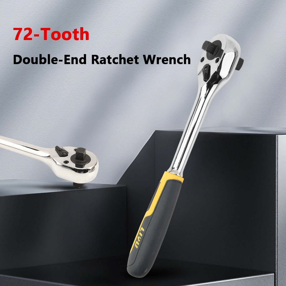 Double-end Quick Release Ratchet Wrench 1/2" 3/8" Drive Dual-purpose Reversible 72 Tooth CR-V Steel Socket Wrench for Car Repair
Double-end Quick Release Ratchet Wrench 1/2" 3/8" Drive Dual-purpose Reversible 72 Tooth CR-V Steel Socket Wrench for Car Repair