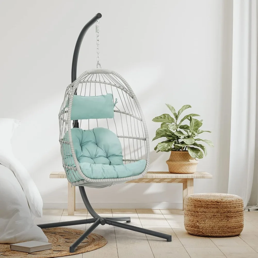 Egg Hanging Chair with Stand Hammock Egg Chair Indoor Outdoor, Wicker Rattan Hanging Swing Basket Egg Aluminum Steel
Egg Hanging Chair with Stand Hammock Egg Chair Indoor Outdoor, Wicker Rattan Hanging Swing Basket Egg Aluminum Steel