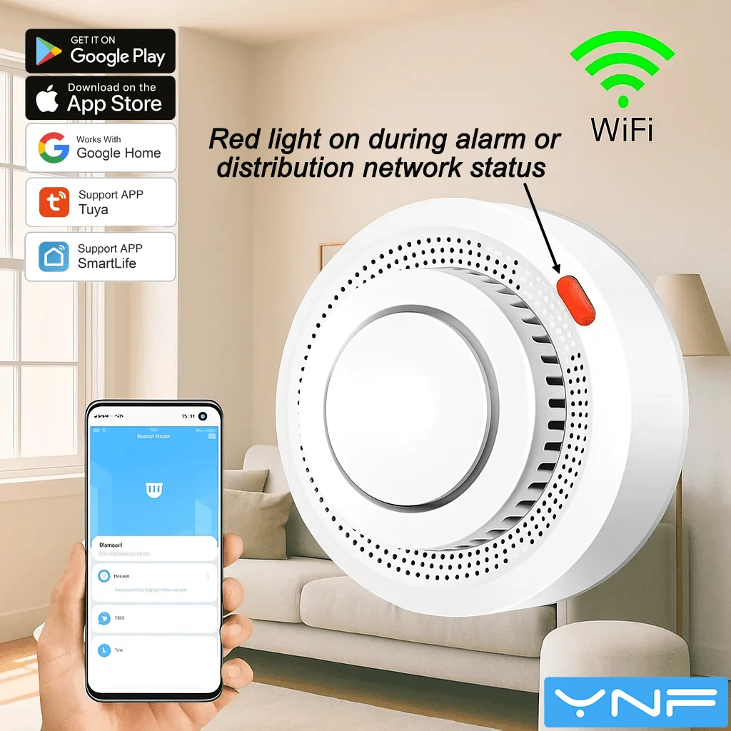YNF WiFi Smart Home Security Alarm, Wireless Motion Sensor Alarm with APP Remote Control, Voice Broadcast & Auto Alert
YNF WiFi Smart Home Security Alarm, Wireless Motion Sensor Alarm with APP Remote Control, Voice Broadcast & Auto Alert