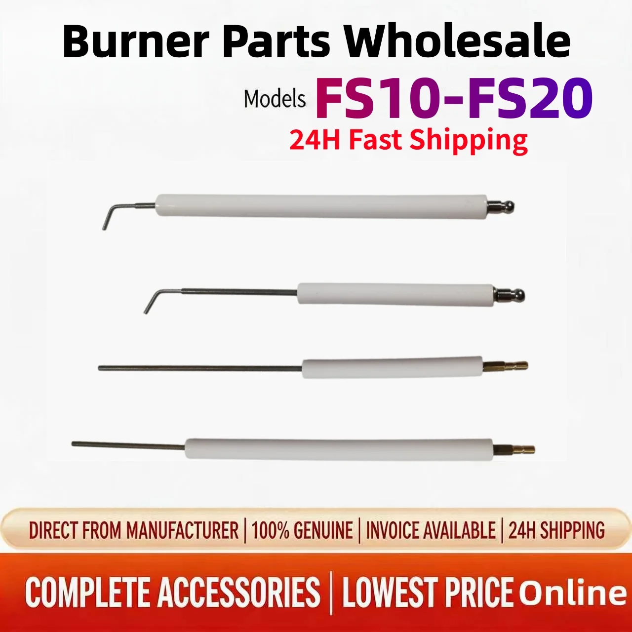 High Temperature Resistant FS‑GS Series Ignition Electrode Ion Detection Probe For Industrial Combustion Burner Replacement Part
High Temperature Resistant FS‑GS Series Ignition Electrode Ion Detection Probe For Industrial Combustion Burner Replacement Part