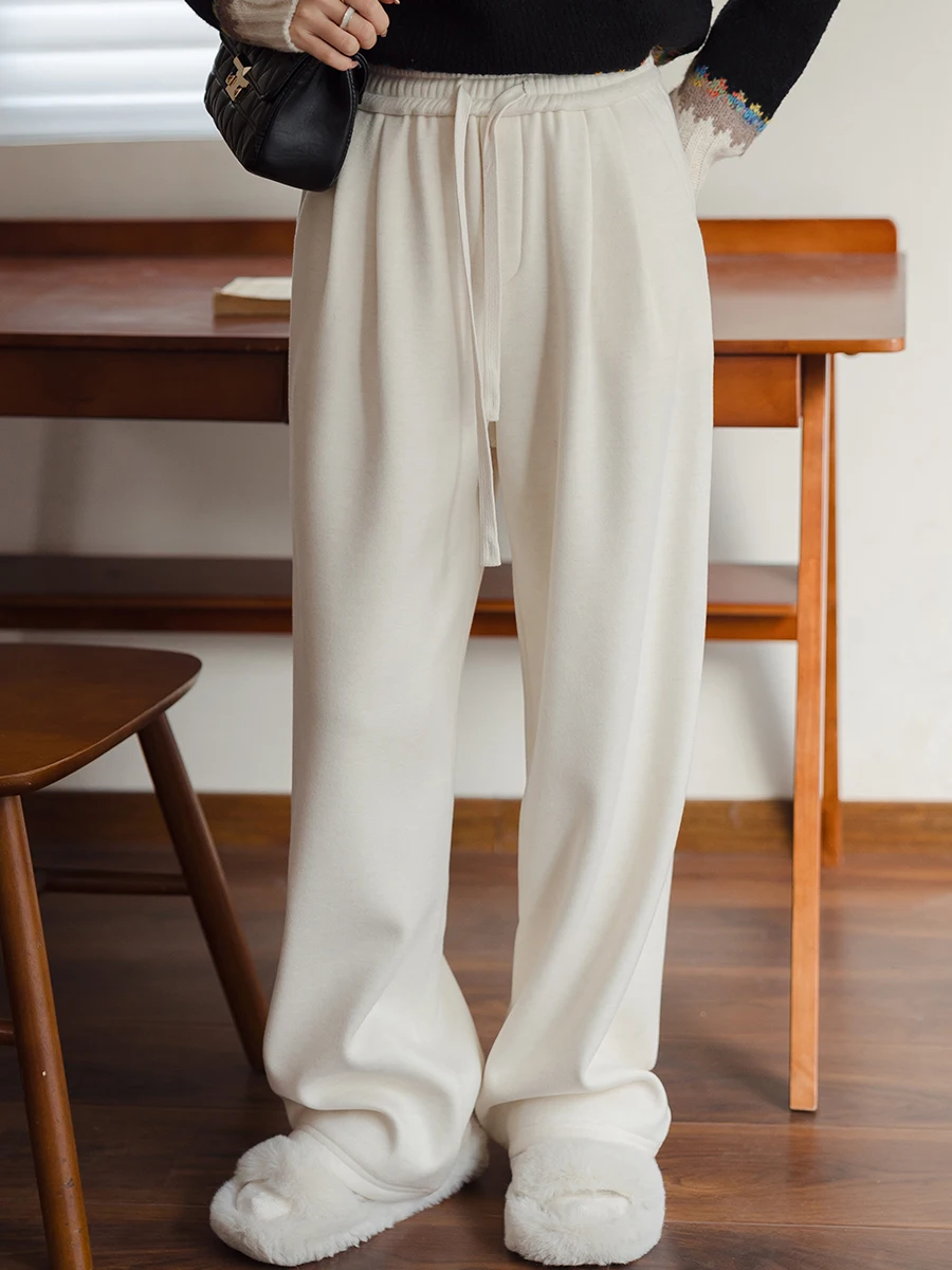 High Waist Straight Leg Pants Women Winter Loose Slimming Soft Casual Dstring Trousers Pure Color Versatile Lazy Sle
High Waist Straight Leg Pants Women Winter Loose Slimming Soft Casual Dstring Trousers Pure Color Versatile Lazy Sle