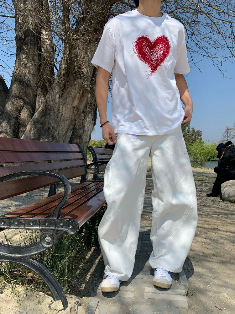American Retro Washed White Jeans Loose Wide Leg Pants Long Trousers Heaven And Hell Vintage Style Casual Youth Jeans
American Retro Washed White Jeans Loose Wide Leg Pants Long Trousers Heaven And Hell Vintage Style Casual Youth Jeans