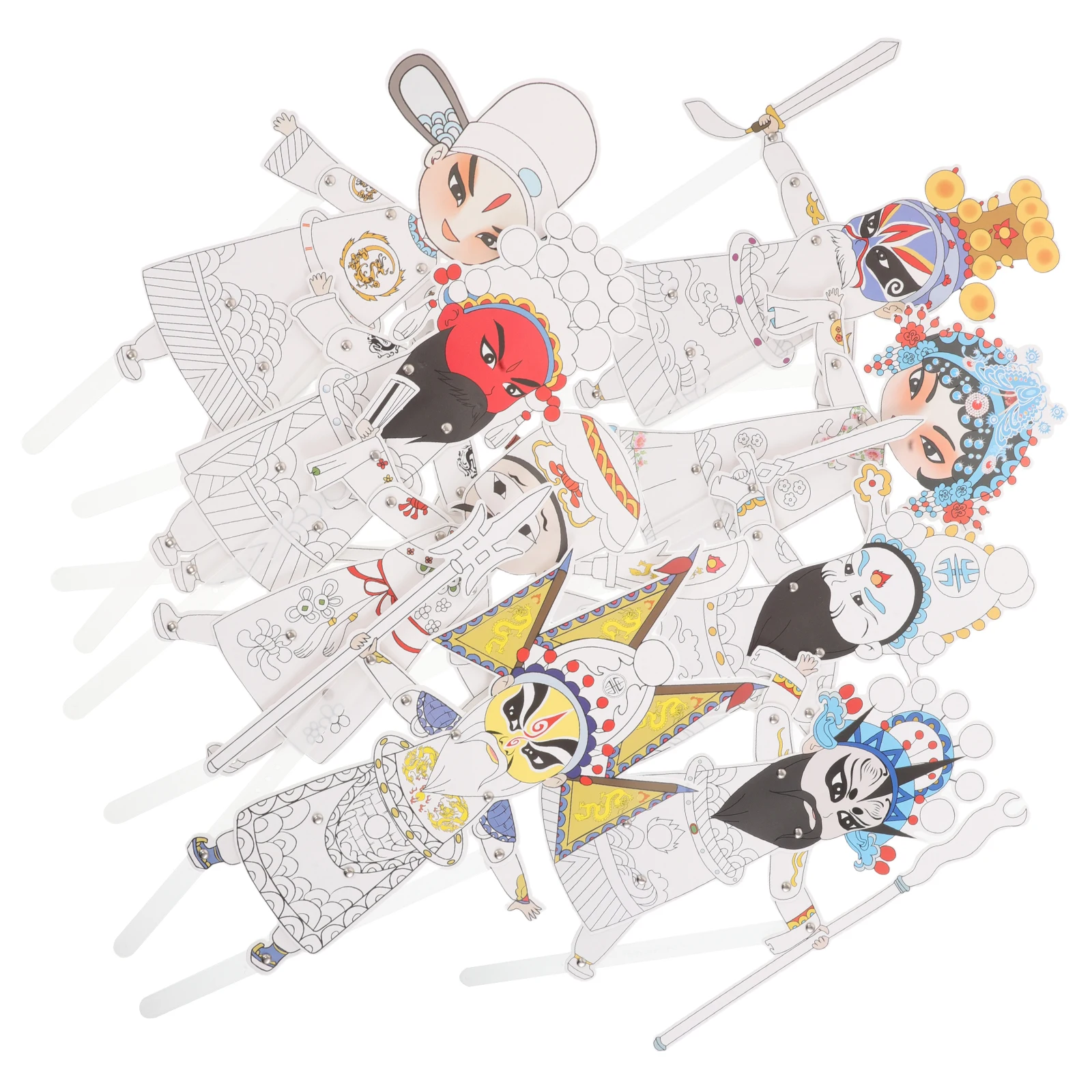 8pcs DIY Chinese Shadow Puppet Kit for Painting Handmade Paper Toys Kids Activities Traditional Craft
8pcs DIY Chinese Shadow Puppet Kit for Painting Handmade Paper Toys Kids Activities Traditional Craft