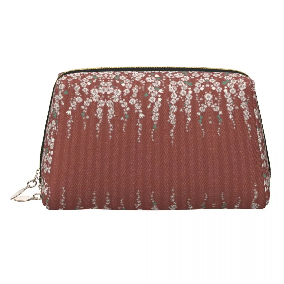 Vintage French Wisteria Flower Makeup Bag, Women's Leather Makeup Storage Bag, Fashion Zipper Handbag
Vintage French Wisteria Flower Makeup Bag, Women's Leather Makeup Storage Bag, Fashion Zipper Handbag