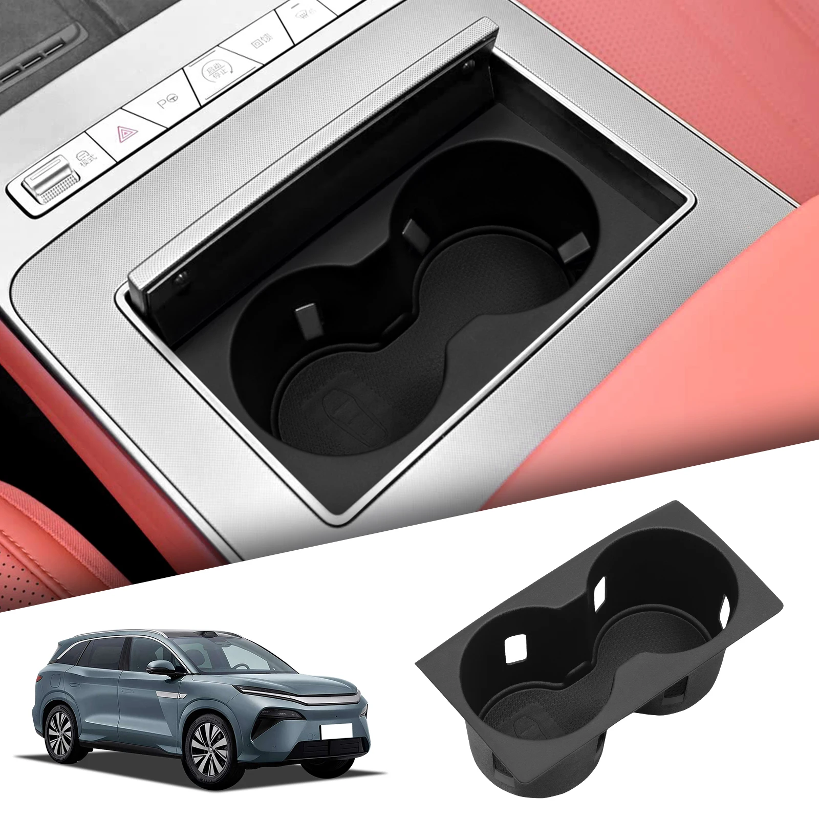 for BYD Tang L 2025 Center Console Cup Holder Storage Box Anti-Slip Shock-Absorbing Traying Accessories TPE BLACK
for BYD Tang L 2025 Center Console Cup Holder Storage Box Anti-Slip Shock-Absorbing Traying Accessories TPE BLACK