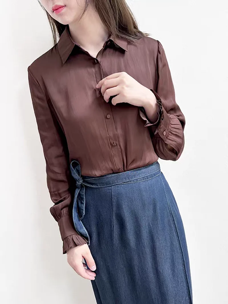 Wine Red Shirt for Spring and Summer 2026 High-end Comfortable and Casual Simple and Personalized Long Sleeved Top
Wine Red Shirt for Spring and Summer 2026 High-end Comfortable and Casual Simple and Personalized Long Sleeved Top