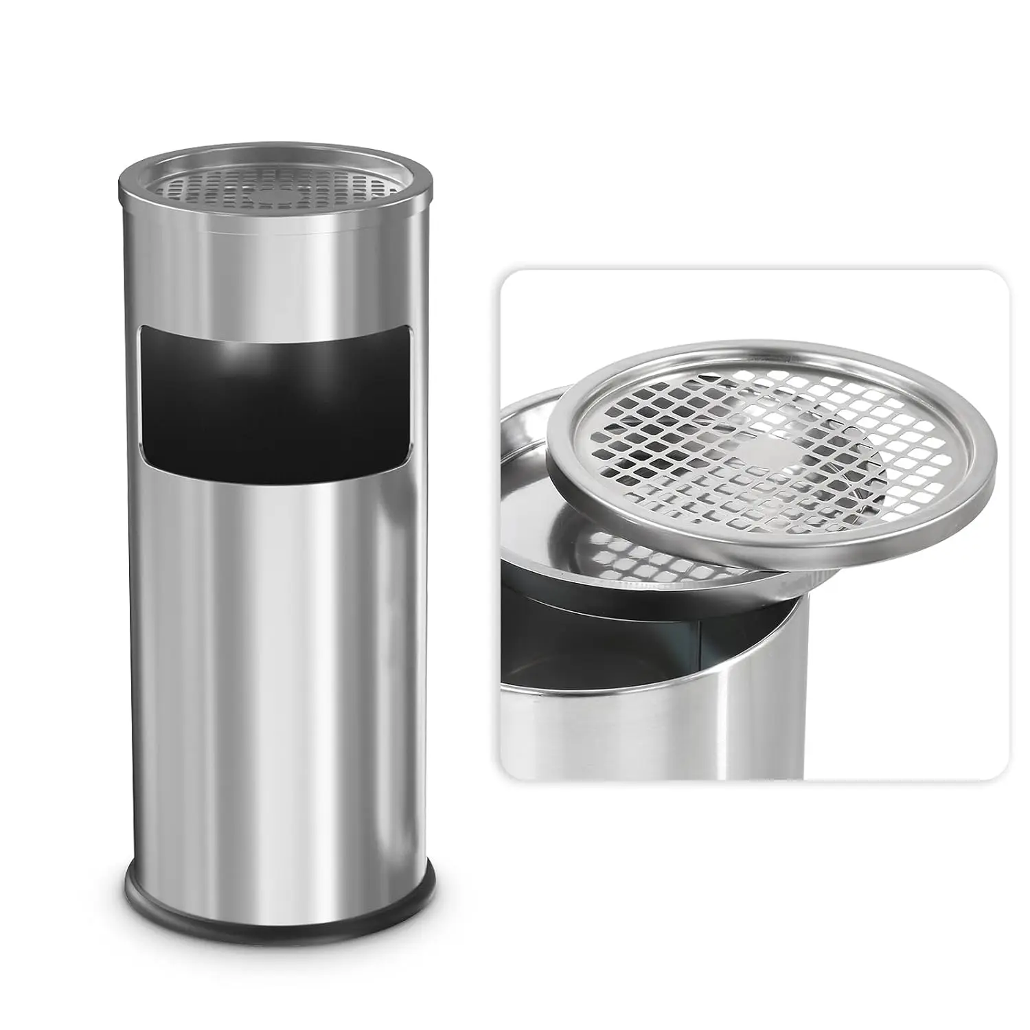 Trash Can with Lid Outdoor Indoor Stainless Steel Commercial Garbage Bin Waste Container for Patio Yard Garage with Inside Ba
Trash Can with Lid Outdoor Indoor Stainless Steel Commercial Garbage Bin Waste Container for Patio Yard Garage with Inside Ba