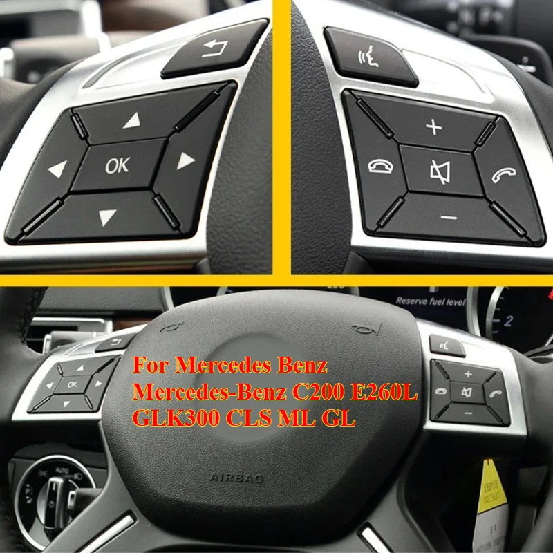 A Set Black Steering Wheel Button Switch Trim Cover Sticker for Mercedes Benz Mercedes-Benz C200 E260L GLK300 CLS ML GL
A Set Black Steering Wheel Button Switch Trim Cover Sticker for Mercedes Benz Mercedes-Benz C200 E260L GLK300 CLS ML GL