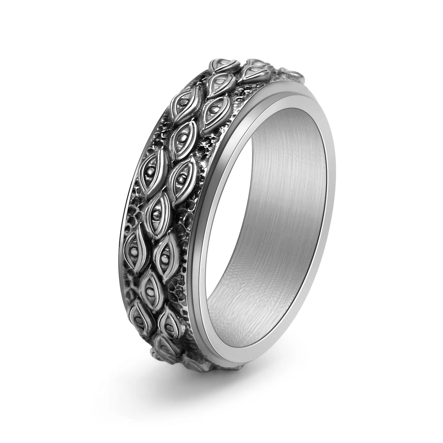 Stainless Steel Vintage Ring Eye of God Silver Black Bague Rotative Unique Design Vintage Ring Fine Jewelry Party Gifts for Men
Stainless Steel Vintage Ring Eye of God Silver Black Bague Rotative Unique Design Vintage Ring Fine Jewelry Party Gifts for Men