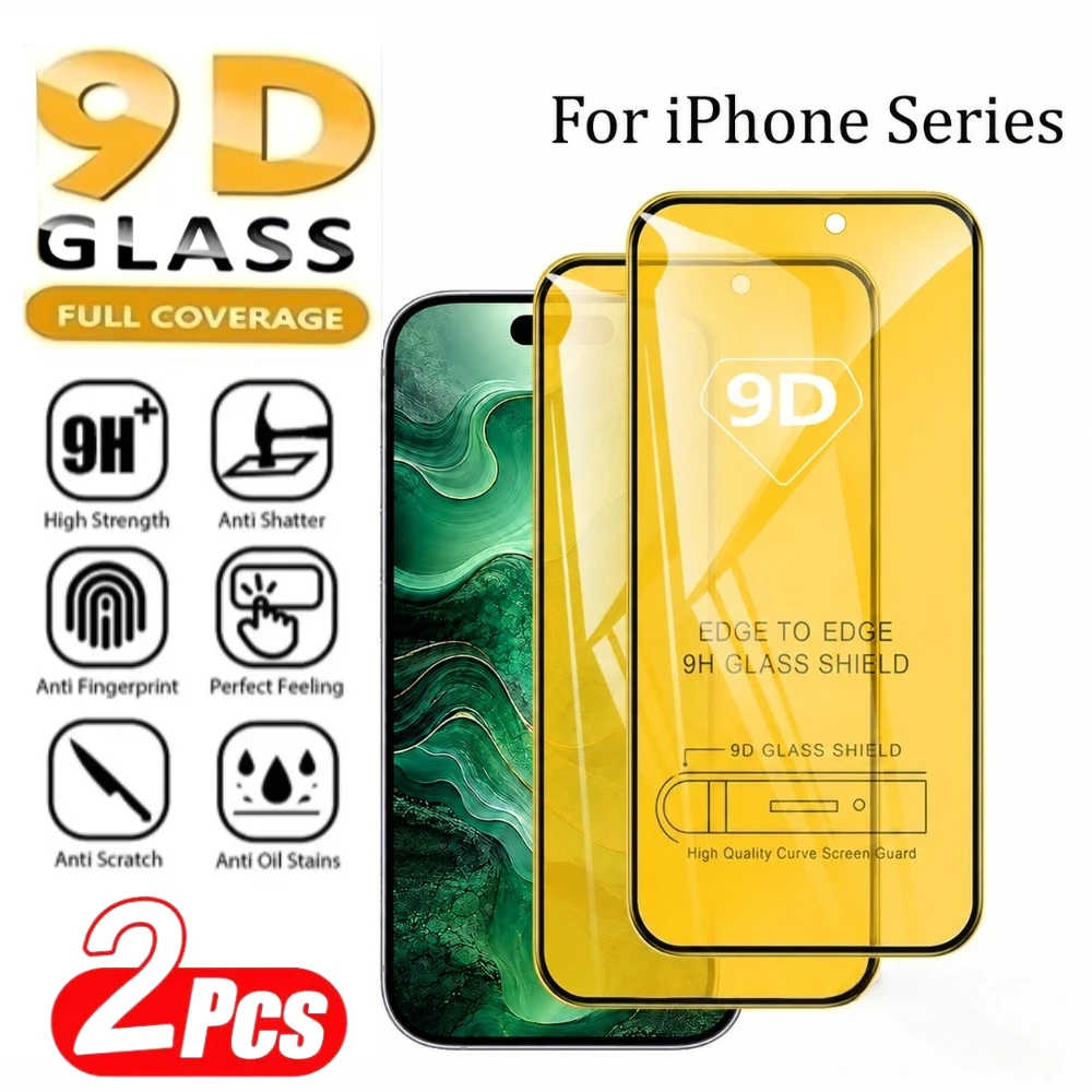 2Pcs 9D Full Cover Tempered Glass for iPhone 17/16/15/14/Pro Max/Air/11/12/13/Pro/17e/16e/15/14/Plus High Clear Screen Protector
2Pcs 9D Full Cover Tempered Glass for iPhone 17/16/15/14/Pro Max/Air/11/12/13/Pro/17e/16e/15/14/Plus High Clear Screen Protector