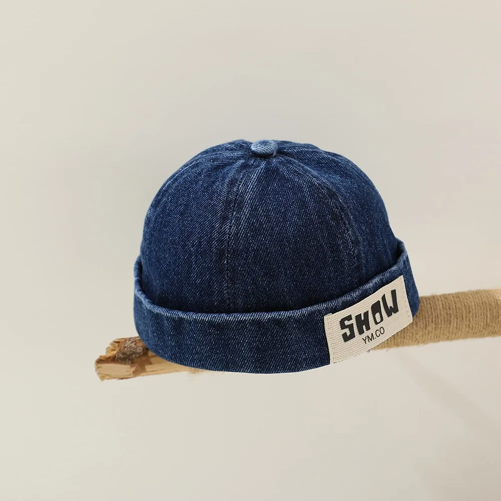 Retro Washed Denim Baby Brimless Hat Letter Embroidered Adjustable Kids Docker Caps Melon Cap for Infant Boy Girl
Retro Washed Denim Baby Brimless Hat Letter Embroidered Adjustable Kids Docker Caps Melon Cap for Infant Boy Girl