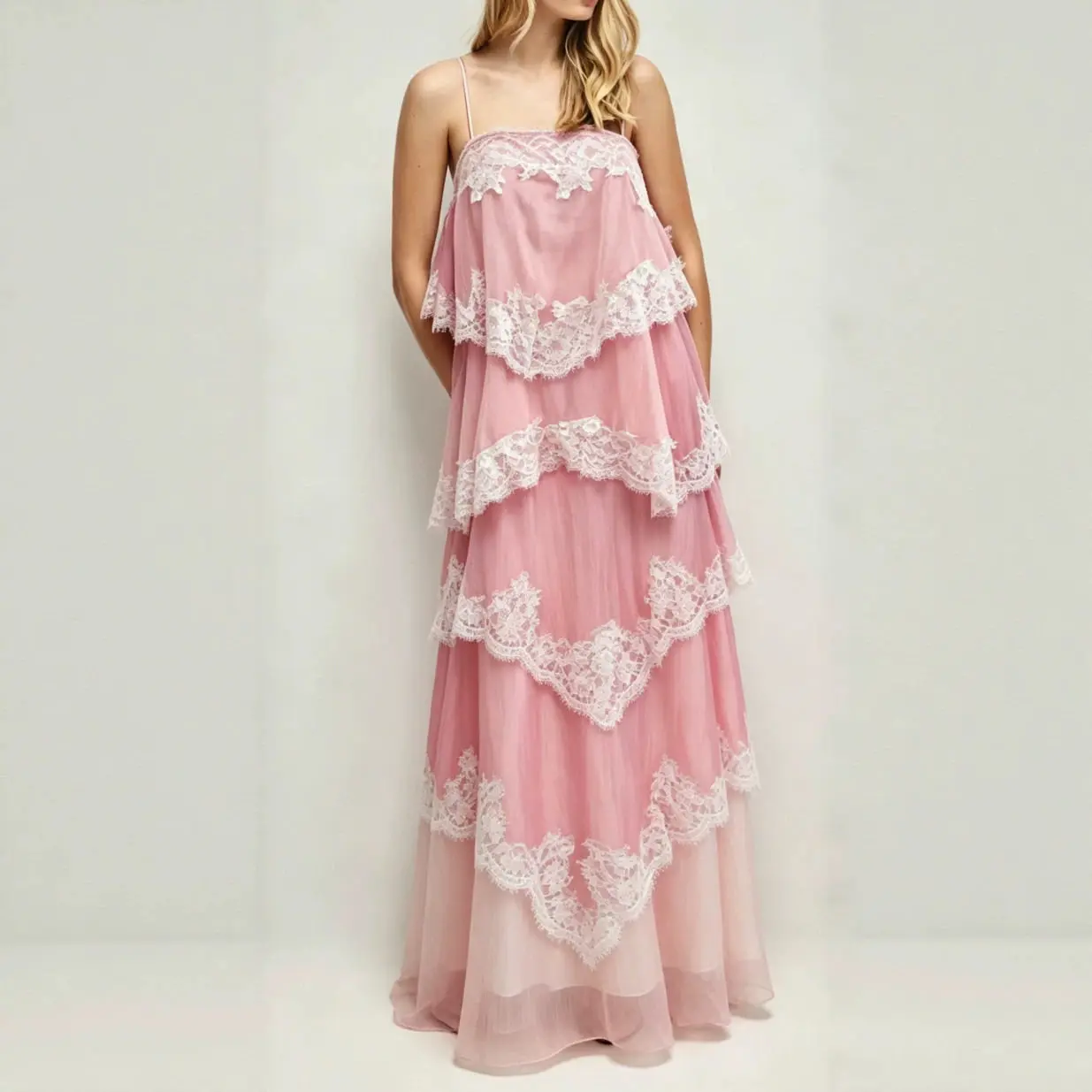 Summer Women Spaghetti Strap Maxi Dress Lace Ruffle Tiered Long Dress Romantic Boho Beach Vacation Flowy Evening Party Sundress
Summer Women Spaghetti Strap Maxi Dress Lace Ruffle Tiered Long Dress Romantic Boho Beach Vacation Flowy Evening Party Sundress