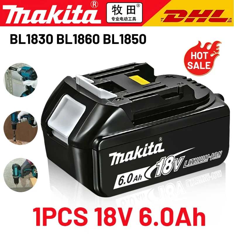 Original Makita 18V battery, 6.0Ah rechargeable battery, power tool, BL1830,BL1840,BL1850,BL1860B, Makita 18V lithium battery
Original Makita 18V battery, 6.0Ah rechargeable battery, power tool, BL1830,BL1840,BL1850,BL1860B, Makita 18V lithium battery