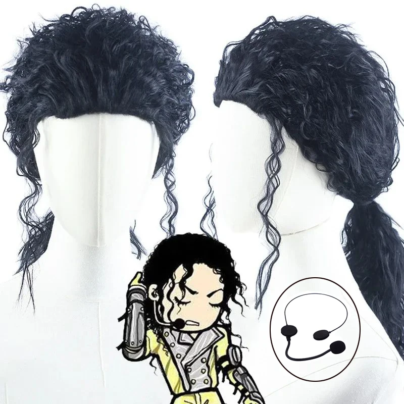 MJ Michael Cosplay Black Wig Jackson Michael Role Play Medium Long Curly Black Hair Pigtail Wig Halloween Role Play Prop Cos
MJ Michael Cosplay Black Wig Jackson Michael Role Play Medium Long Curly Black Hair Pigtail Wig Halloween Role Play Prop Cos