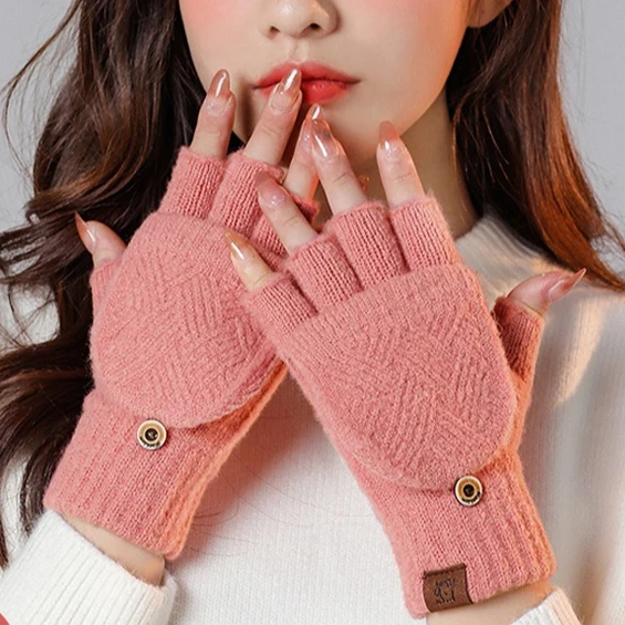 Winter Adult Half-finger Gloves Warm Flip Rhombus Gloves Cold-proof Thickened Velvet Cold-proof Non-slip Gloves
Winter Adult Half-finger Gloves Warm Flip Rhombus Gloves Cold-proof Thickened Velvet Cold-proof Non-slip Gloves