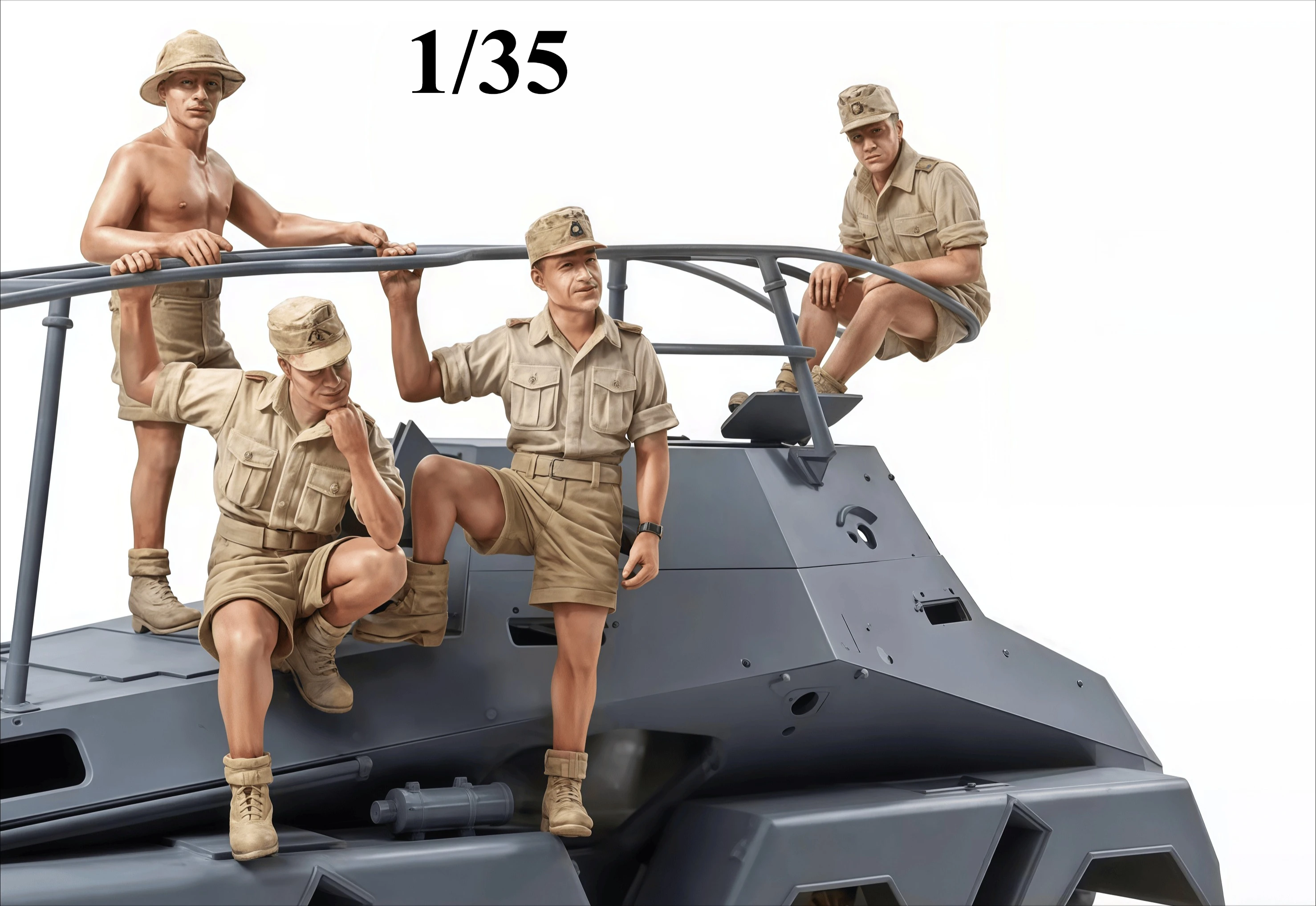 Модель из смолы 1/35, изготовление моделей сцены для 4-летних солдат, неокрашенная модель (без травления)
Модель из смолы 1/35, изготовление моделей сцены для 4-летних солдат, неокрашенная модель (без травления)