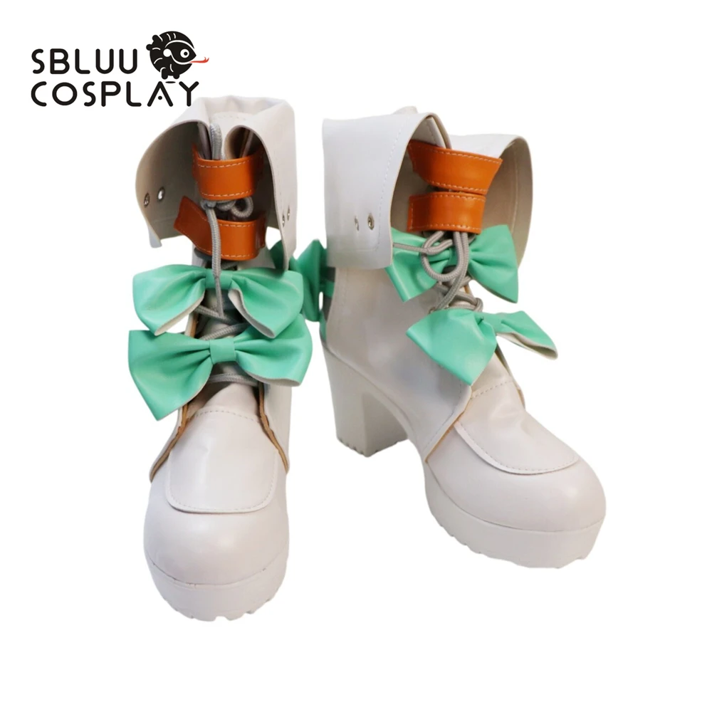 Обувь для косплея SBluuCosplay Zenless Zone Zero Aria, белые сапоги на заказ с мятно-зелеными бантами для вечеринки на Хэллоуин
Обувь для косплея SBluuCosplay Zenless Zone Zero Aria, белые сапоги на заказ с мятно-зелеными бантами для вечеринки на Хэллоуин