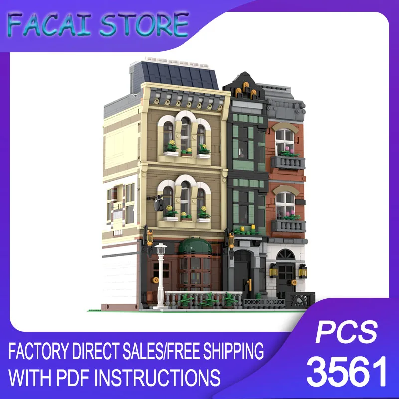 Modular Moc Building Bricks Modular Detective's Office and Book Shop Model Technology Blocks Christmas DIY Toy Construction Gift
Modular Moc Building Bricks Modular Detective's Office and Book Shop Model Technology Blocks Christmas DIY Toy Construction Gift