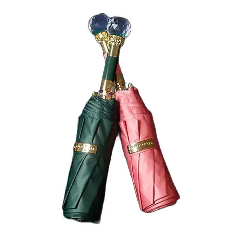 Crystal Head Folding Umbrella Women's Parasol Sunny Umbrella Rain Women Ladies Windproof Luxury Pongee Parapluie Gift Idea
Crystal Head Folding Umbrella Women's Parasol Sunny Umbrella Rain Women Ladies Windproof Luxury Pongee Parapluie Gift Idea