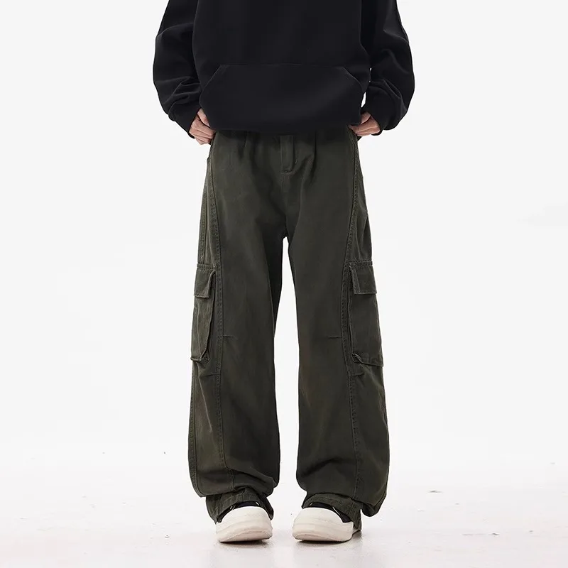 Spring and Autumn new work pants men's loose straight leg casual pants American fashion brand multi pocket wide leg pants
Spring and Autumn new work pants men's loose straight leg casual pants American fashion brand multi pocket wide leg pants