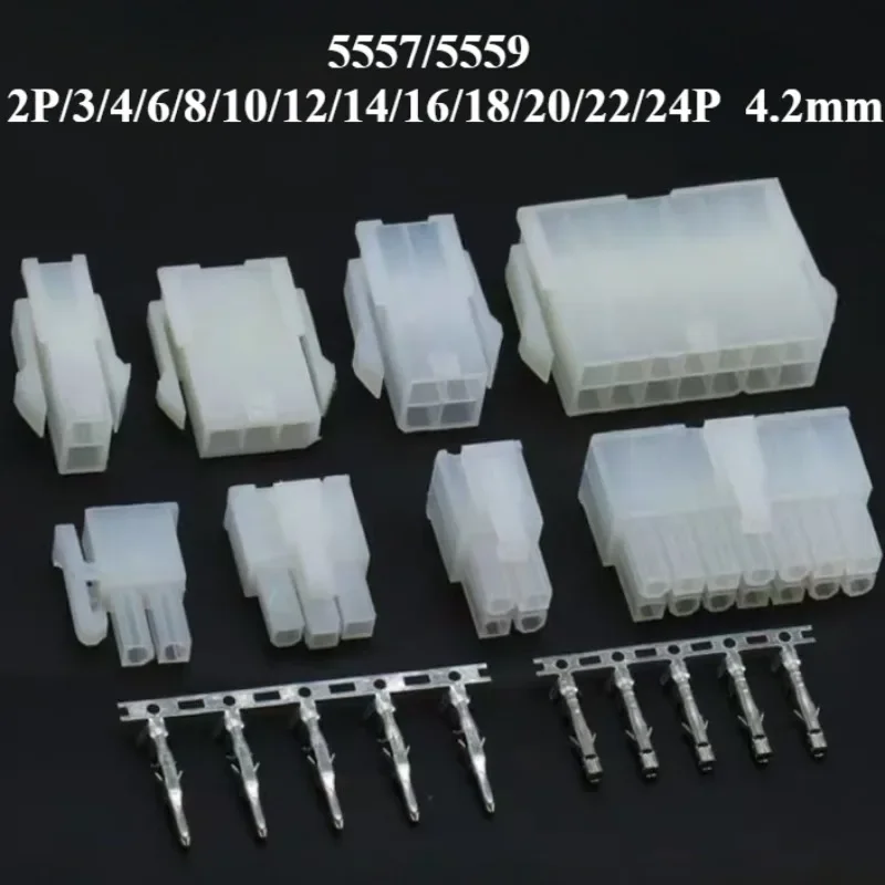 4.2mm5 sets / batch 5557 / 5559 automobile harness connector 2-18/24 pin male and female terminal plug kit computer power cable
4.2mm5 sets / batch 5557 / 5559 automobile harness connector 2-18/24 pin male and female terminal plug kit computer power cable
