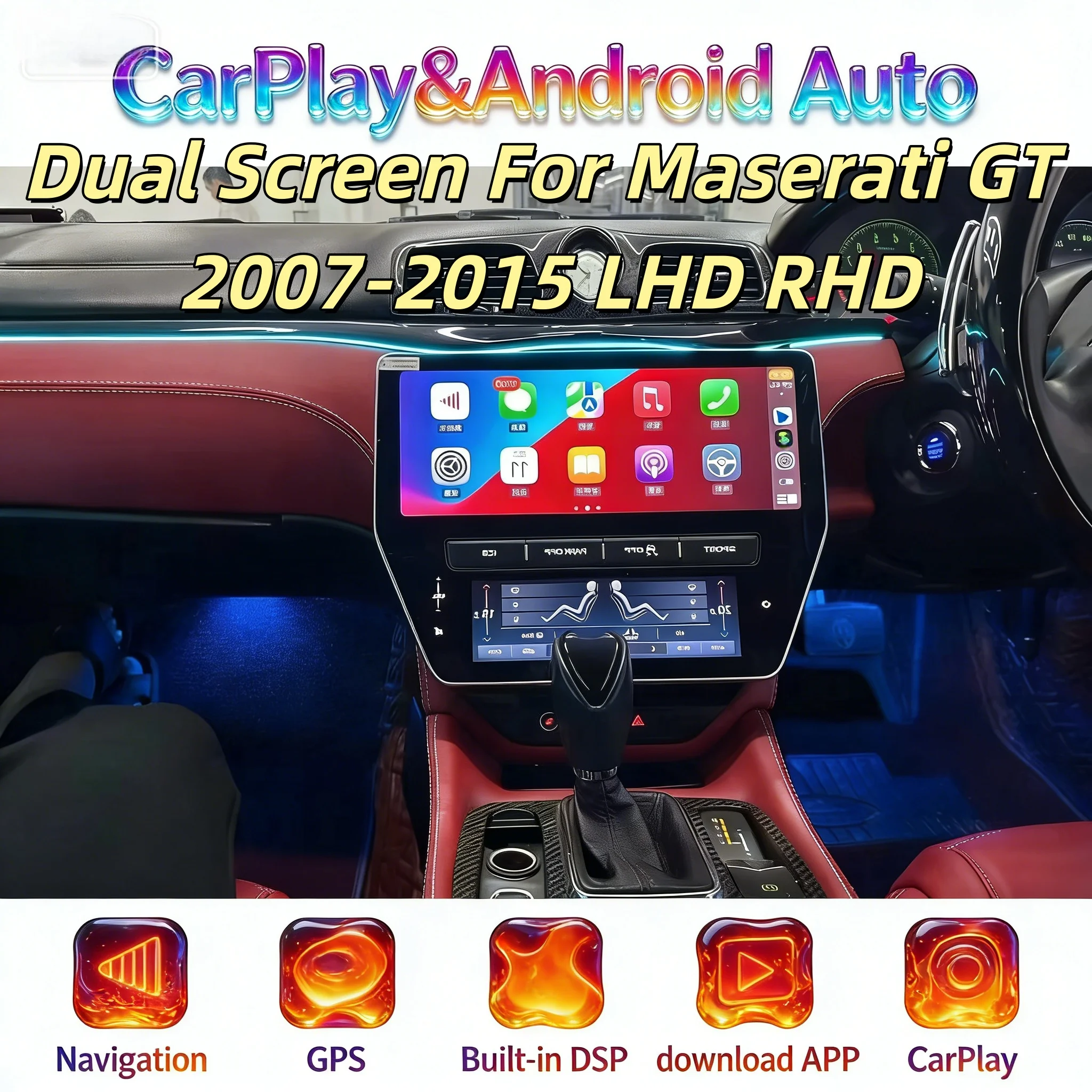 22-дюймовый мультимедийный радиоприемник CarPlay Bluetooth 5,0 автомобильный радиоприемник для Maserati GT 2007-2015 Android навигация авто стерео GPS LHD RHD
22-дюймовый мультимедийный радиоприемник CarPlay Bluetooth 5,0 автомобильный радиоприемник для Maserati GT 2007-2015 Android навигация авто стерео GPS LHD RHD