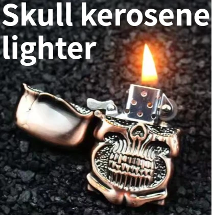 New Double-sided Skull Pattern Lighter Retro Metal Grinding Wheel Windproof Lighter Men's Gift
New Double-sided Skull Pattern Lighter Retro Metal Grinding Wheel Windproof Lighter Men's Gift