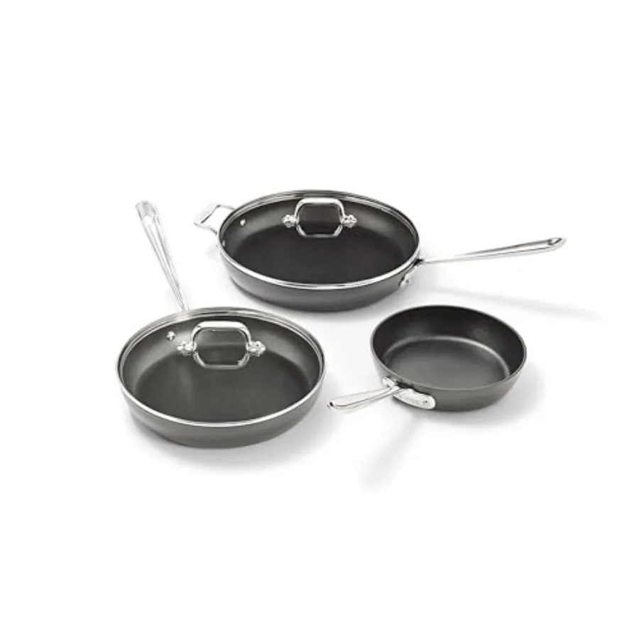 HA1 Hard Anodized Nonstick Fry Pan Set 5-Piece Cookware, 8", 10", 12" Skillets with Lid, Induction Compatible, Oven Safe to 500
HA1 Hard Anodized Nonstick Fry Pan Set 5-Piece Cookware, 8", 10", 12" Skillets with Lid, Induction Compatible, Oven Safe to 500