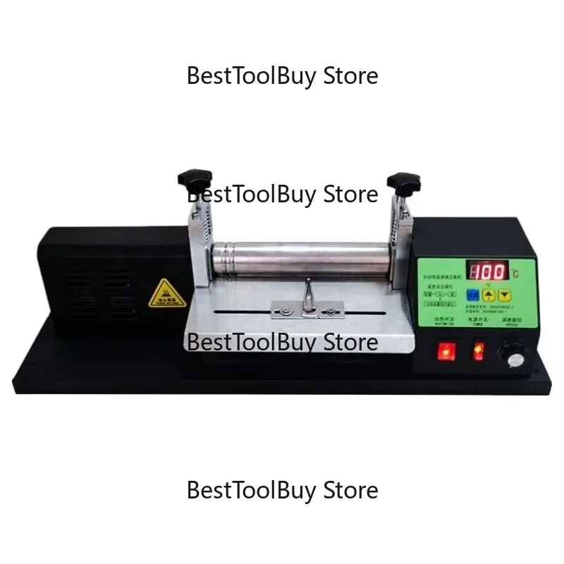 Heated Temperature Control Speed Adjusted Roller Pressing Leather Folding Machine Tape Impressing Machine Strip Drawing Machine