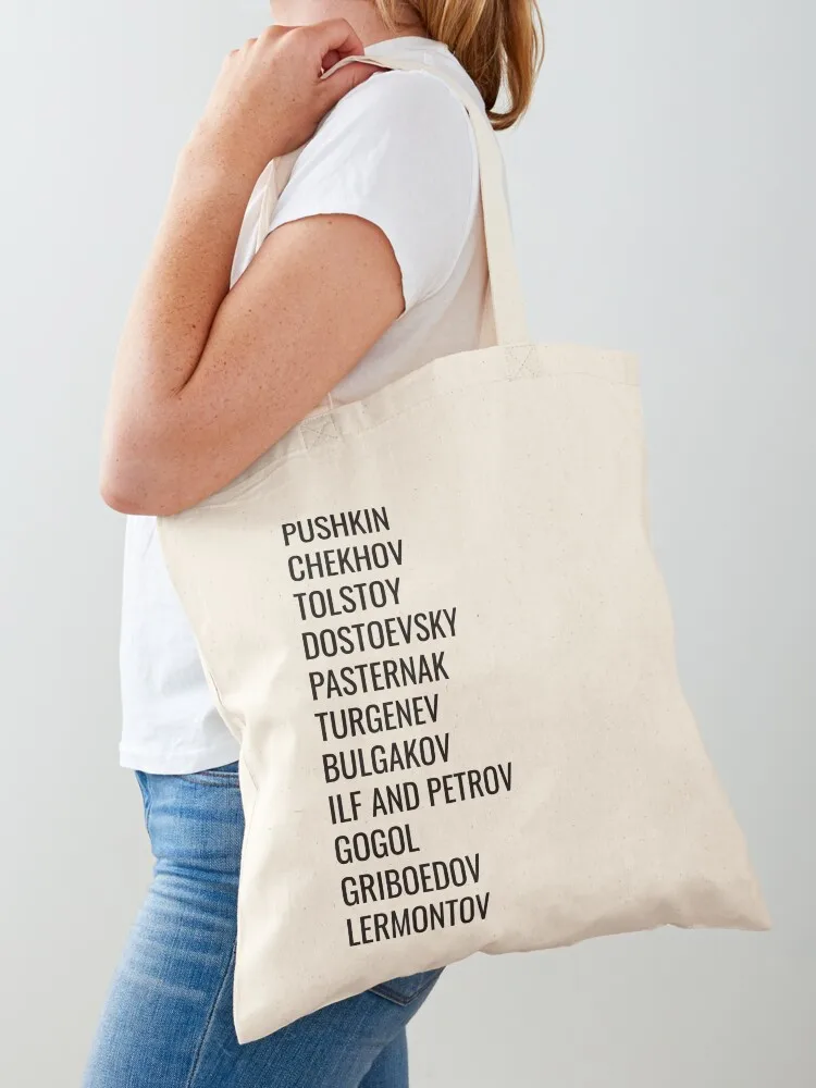 Russian Authors (English) Tote Bag Woman shopper bag Portable shopping bag Lady Handbags
Russian Authors (English) Tote Bag Woman shopper bag Portable shopping bag Lady Handbags