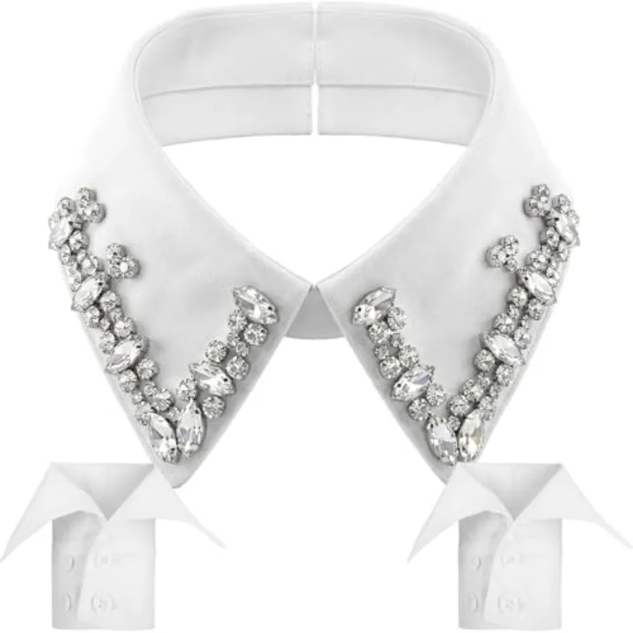 Pcs Dickey s Collar wit Pair Cuffs Women Detacable Fake Collar alf Sirt Coker
Pcs Dickey s Collar wit Pair Cuffs Women Detacable Fake Collar alf Sirt Coker