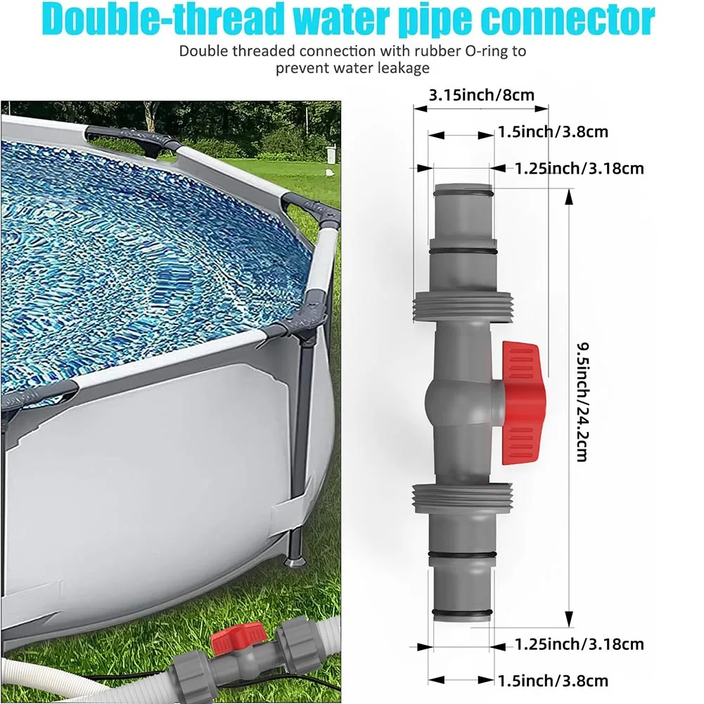 Простая установка Комплект для установки соединителя шланга для бассейна Разъем для аксессуаров для бассейна 24,2 см 9,5 дюйма 3-ходовой разъем Герметичная конструкция
Простая установка Комплект для установки соединителя шланга для бассейна Разъем для аксессуаров для бассейна 24,2 см 9,5 дюйма 3-ходовой разъем Герметичная конструкция