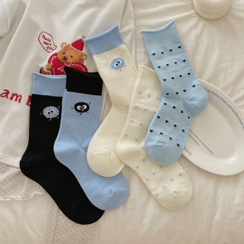 Korean Women Socks Cute Cartoon Japanese Kawaii Funny Socks Women Color Matching Heart Print Cotton Middle Tube Socks Autumn New
Korean Women Socks Cute Cartoon Japanese Kawaii Funny Socks Women Color Matching Heart Print Cotton Middle Tube Socks Autumn New