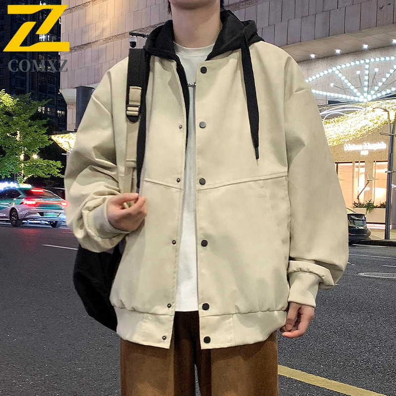 COMXZ Autumn Leather Coats Man Classics Hooded Fake Two Piece Camping Leather Jacket Riding Street Style Loose Motorcycle Coat
COMXZ Autumn Leather Coats Man Classics Hooded Fake Two Piece Camping Leather Jacket Riding Street Style Loose Motorcycle Coat