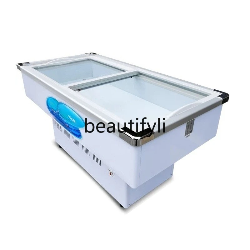 Commercial horizontal seafood display cabinet fresh-keeping refrigeration large refrigerator freezer copper pipe
Commercial horizontal seafood display cabinet fresh-keeping refrigeration large refrigerator freezer copper pipe