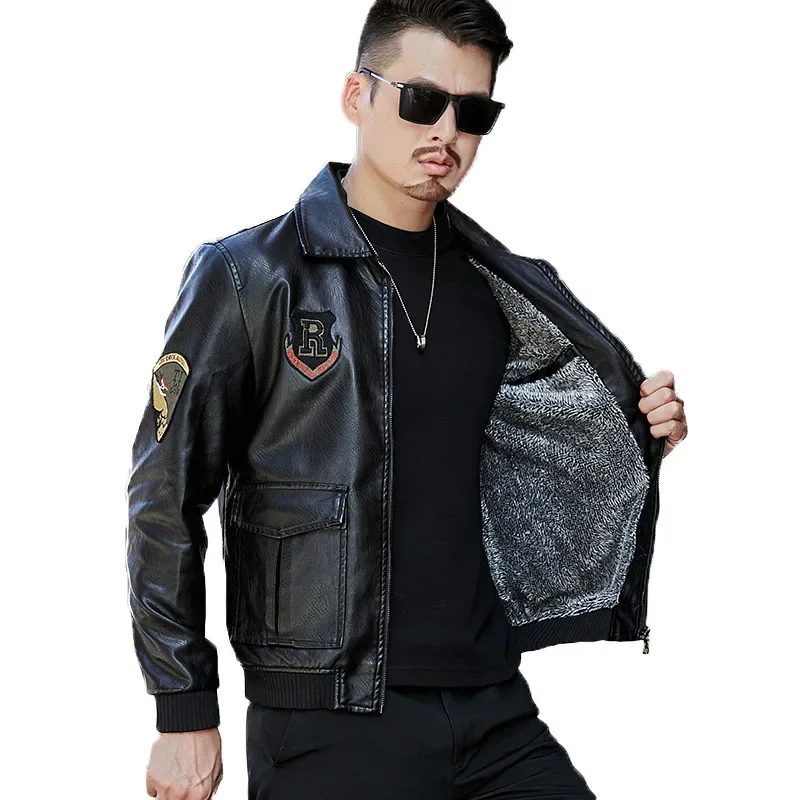 Men's Leather Jacket Business Fashion Autumn Winter Fleece Warm Office Jacket Men Slim PU Leather Coat Male Streetwear M-4XL
Men's Leather Jacket Business Fashion Autumn Winter Fleece Warm Office Jacket Men Slim PU Leather Coat Male Streetwear M-4XL