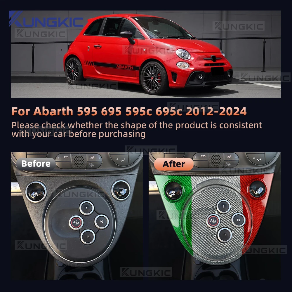 Для Abarth 595 695 595C 695C 2012-2024 (левый/правый руль) — накладка на панель переключения передач из настоящего сухого трехцветного карбона, аксессуары
Для Abarth 595 695 595C 695C 2012-2024 (левый/правый руль) — накладка на панель переключения передач из настоящего сухого трехцветного карбона, аксессуары
