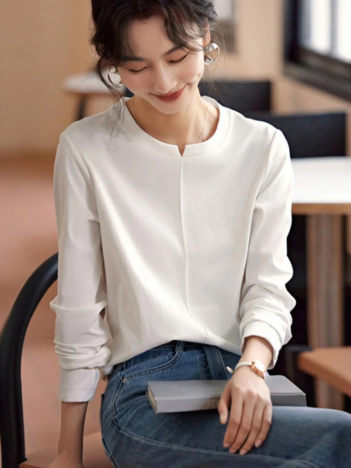 Повседневная футболка Sle Base Layer irt round Ne Long Sve, простой дизайн, чистый цвет, эффект похудения, осенний сезон, женский топ
Повседневная футболка Sle Base Layer irt round Ne Long Sve, простой дизайн, чистый цвет, эффект похудения, осенний сезон, женский топ