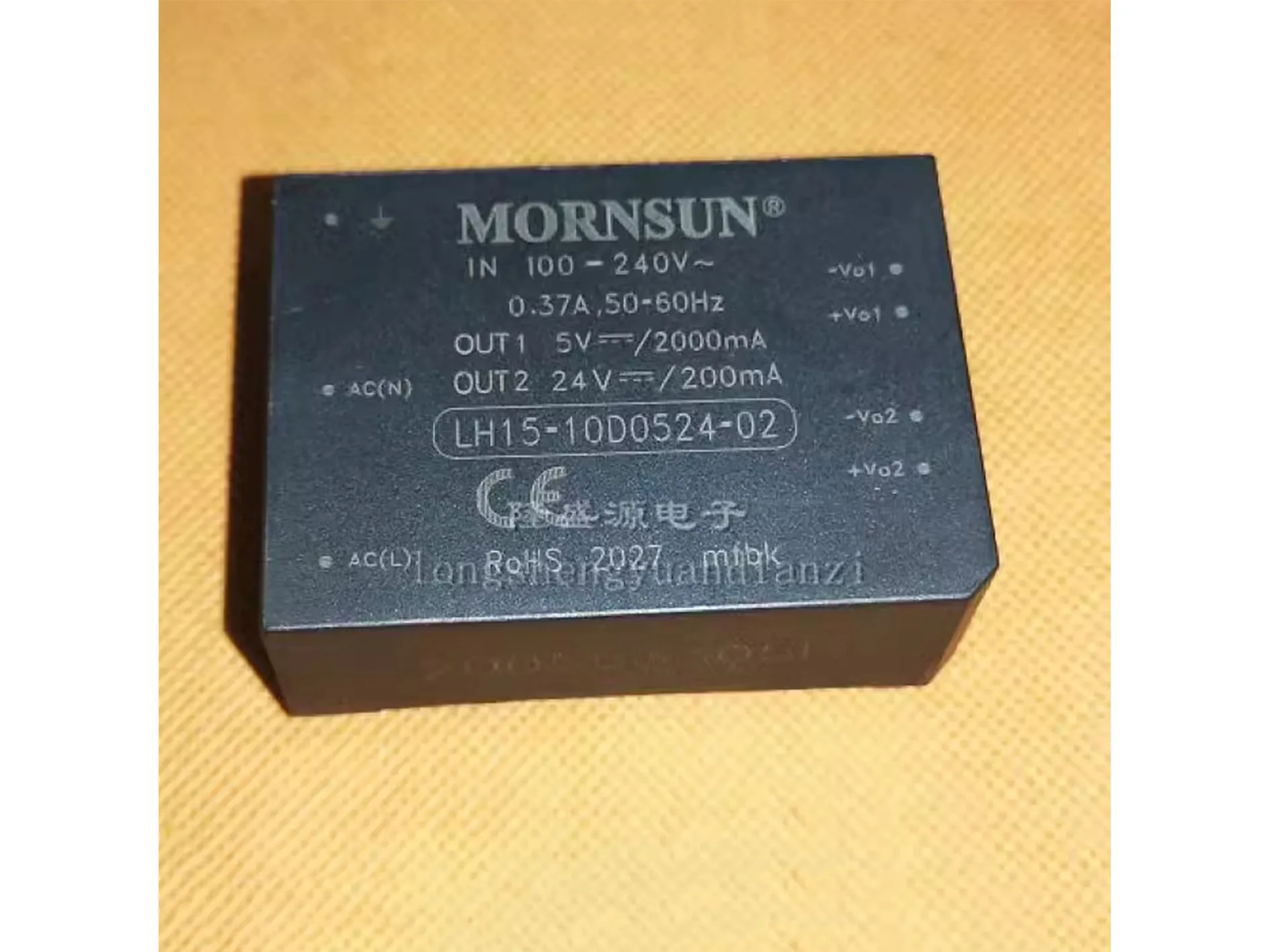 LH15-10D0524-02ER2/A2/A4 input 5V/2000mA output voltage G voltage current 24V/200mA
LH15-10D0524-02ER2/A2/A4 input 5V/2000mA output voltage G voltage current 24V/200mA