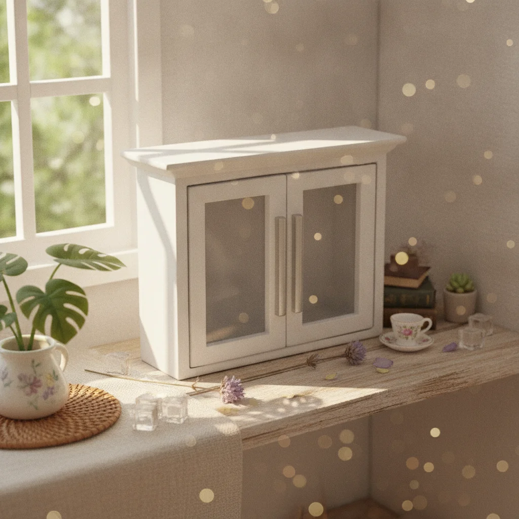 1:12 Dollhouse Cabinet Transparent Window Panels Miniature Display Cabinet Miniature Cupboard Silver Handles Mini Furniture
1:12 Dollhouse Cabinet Transparent Window Panels Miniature Display Cabinet Miniature Cupboard Silver Handles Mini Furniture