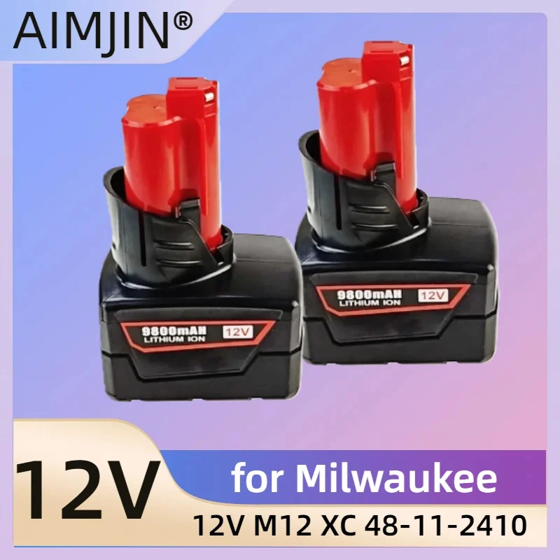 For Milwaukee M12 Lithium Battery 12v Original Replacement Batteries for milwaukee accessories 12v 9800mAh
For Milwaukee M12 Lithium Battery 12v Original Replacement Batteries for milwaukee accessories 12v 9800mAh