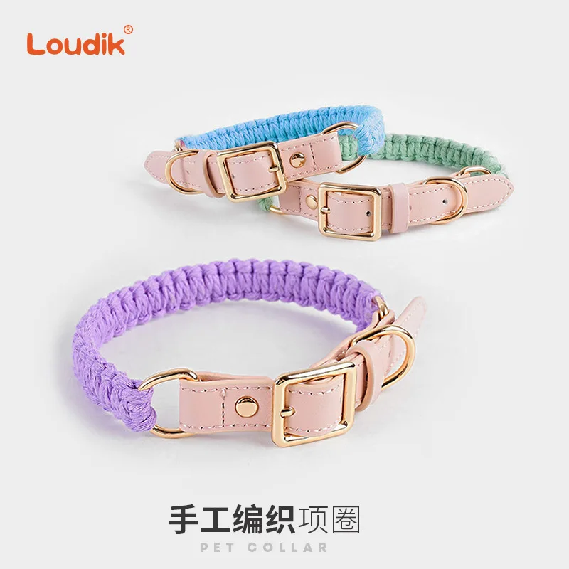 Loudik High Quality Woven Cotton Dog Collar with Metal Snap Collar Pet Leash Dog Leash for Small and Medium Dogs
Loudik High Quality Woven Cotton Dog Collar with Metal Snap Collar Pet Leash Dog Leash for Small and Medium Dogs